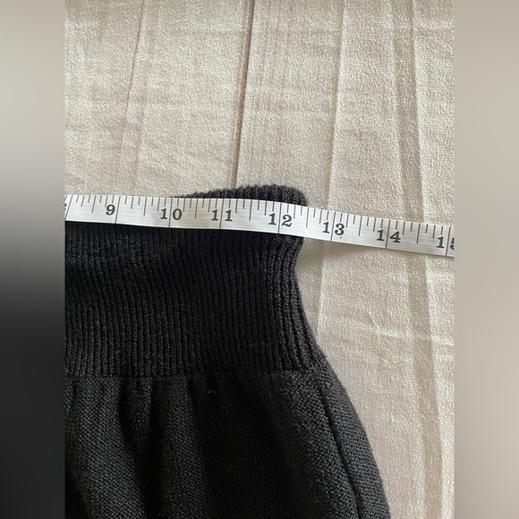 Elegant Vintage High Waisted A-Line Skirt Women’s 8 Black Pull On Elastic Waist - Picture 8 of 9